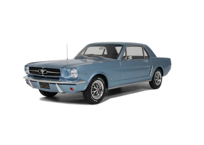 1:12 1965 Ford Mustang V8 Hardtop -- Silver Blue Pony -- Ottomobile G089 1