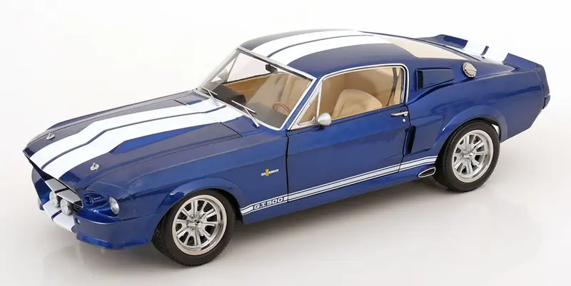 1:12 1967 Shelby Gt500 (Ford Mustang) -- Blue W/White Stripes -- Kk-Scale 1