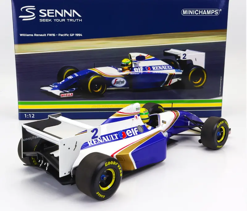 1:12 1994 Ayrton Senna -- Pacific Gp Pole -- William Fw16 -- Minichamps F1 2