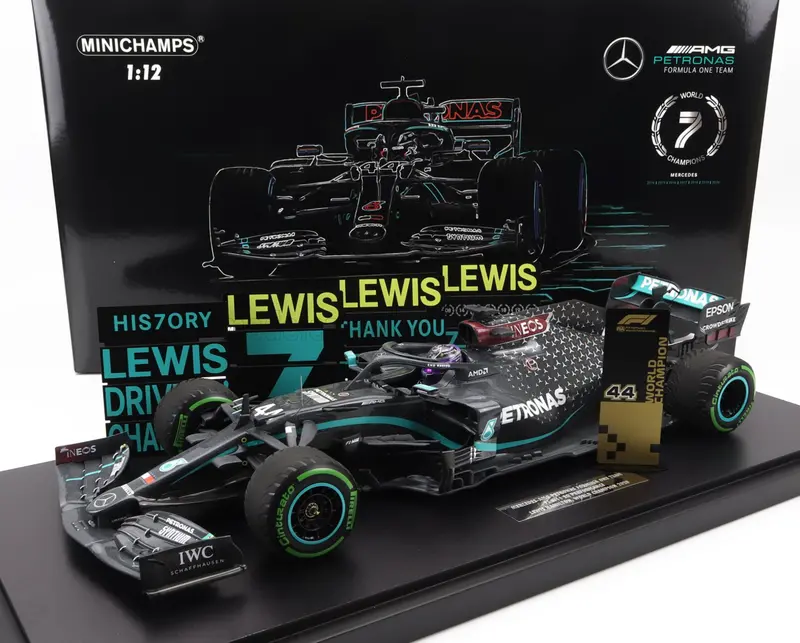 1:12 2020 Lewis Hamilton -- World Champion -- Mercedes-Amg F1 W11 -- Minichamps 1