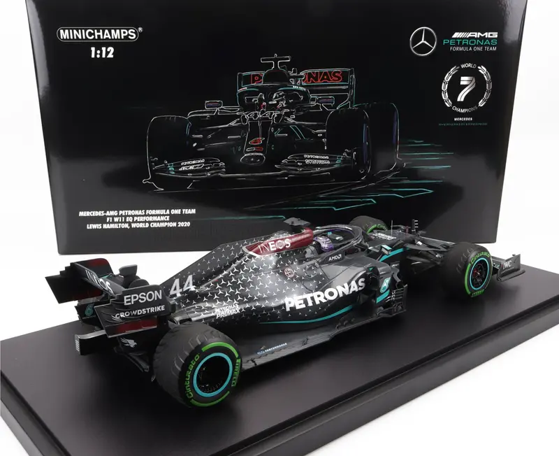 1:12 2020 Lewis Hamilton -- World Champion -- Mercedes-Amg F1 W11 -- Minichamps 2