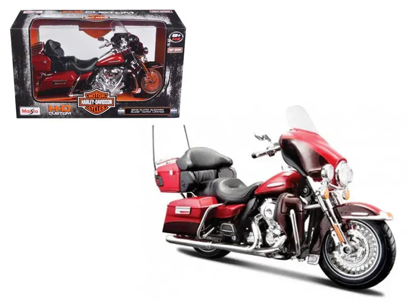 1:12 Harley-Davidson 2013 Flhtk Electra Glide Ultra - Maroon -- Maisto Motorbike 1