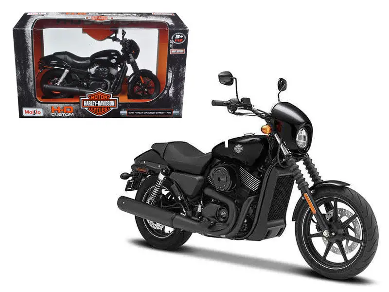 1:12 Harley-Davidson 2015 Street 750 -- Black -- Maisto Motorbike 1