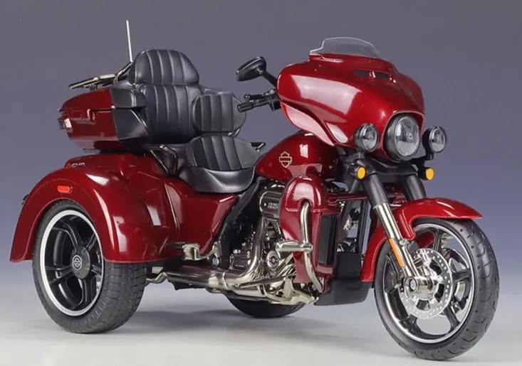 1:12 Harley-Davidson 2021 Cvo Tri Glide Trike -- Maroon -- Maisto Motorbike 1
