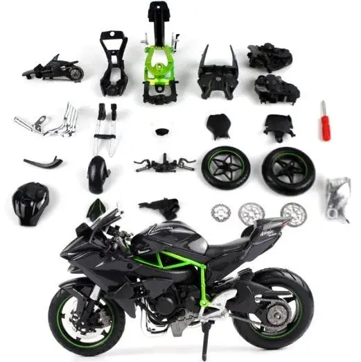 1:12 Kawasaki Ninja H2r - Grey -- Build-It-Yourself Kit -- Maisto Assembly Line 1