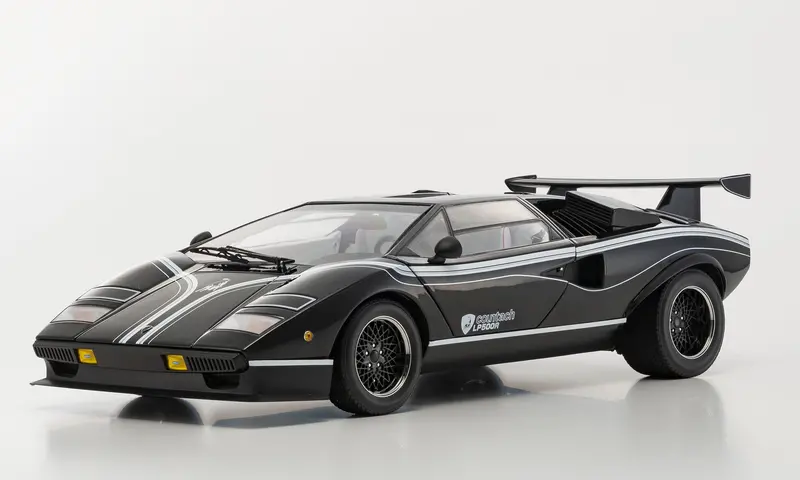 1:12 Lamborghini Countach Lp500r -- Black -- Kyosho 1