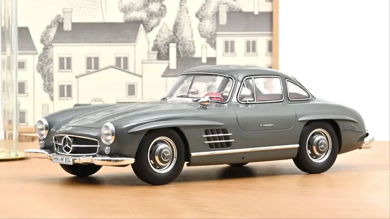 1:12 Mercedes 300 Sl Coupe (W198) 1954 "Gull Wing" -- Graphite Grey -- Norev 1