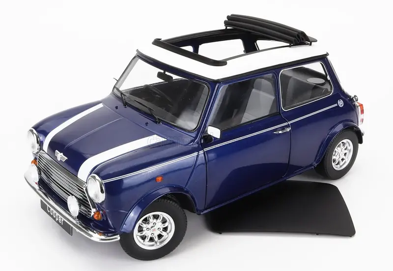 1:12 Mini Cooper W/Sunroof -- Blue/White -- Kk-Scale 1