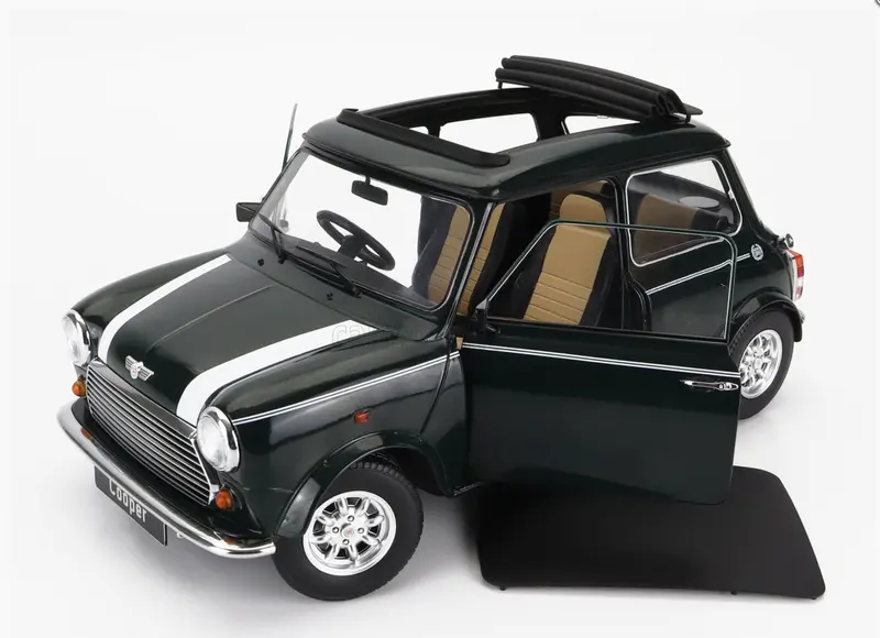 1:12 Mini Cooper W/Sunroof -- Dark Green/White -- Kk-Scale 1