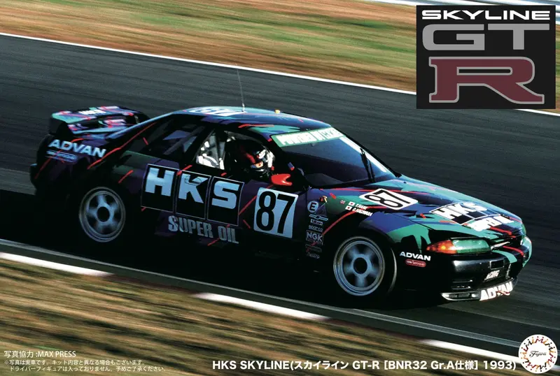 1:12 Nissan R32 Skyline Gtr - 1993 Jtc Hks -- Plastic Kit -- Fujimi 14209 1