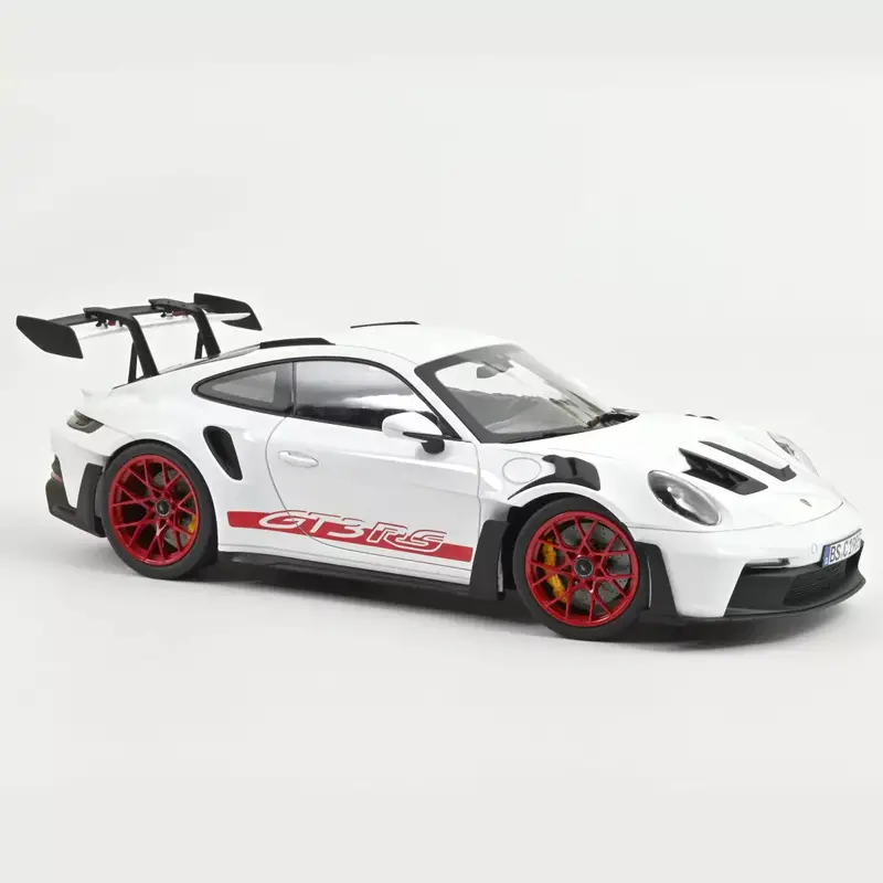 1:12 Porsche 911 (992) Gt3 Rs Coupe 2022 -- White W/Red Wheels -- Norev 1