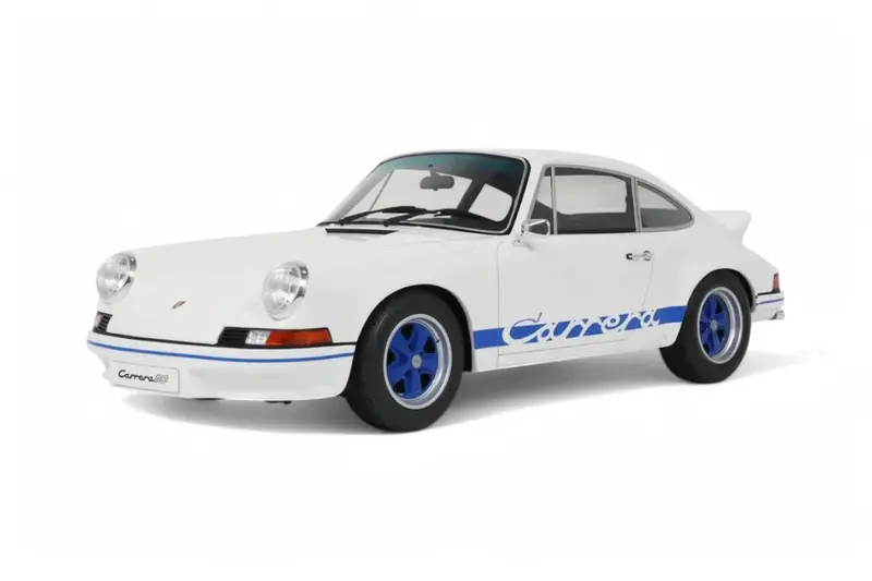 1:12 Porsche 911 Carrera Rs 2.7 Coupe 1973 -- White/Blue -- Gt Spirit 1