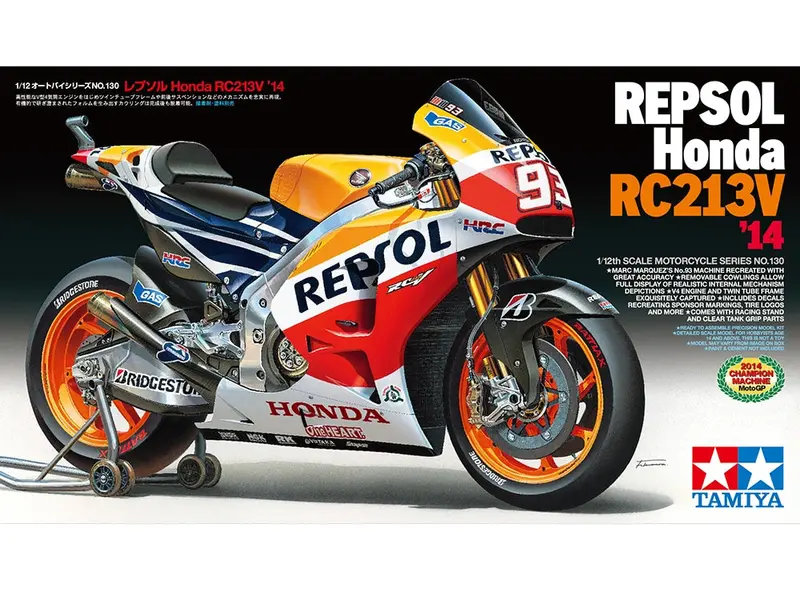 1:12 Repsol Honda Rc213v 2014 -- Plastic Kit -- Tamiya 14130 1