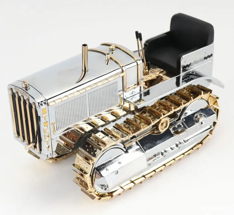 1:16 Cat Twenty Tractor 100Th Anniversary - Chrome/Gold -- Diecast Masters 85760 1