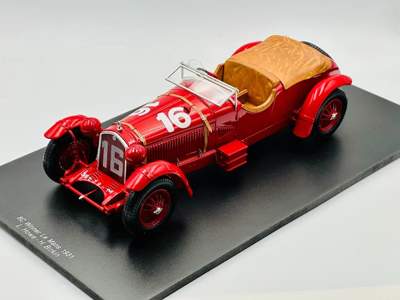 1:18 1931 24H Le Mans Winner -- #16 Alfa Romeo 8C 2300 Lm -- Spark 1
