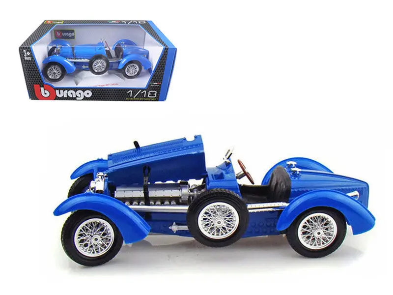 1:18 1934 Bugatti Type 59 -- Blue -- Bburago 1