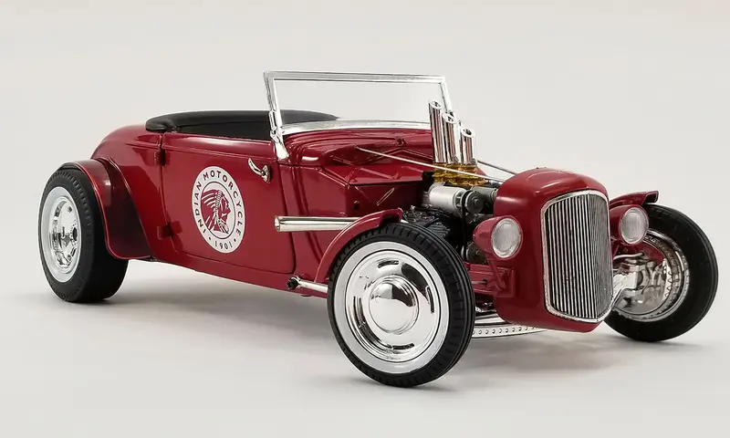 1:18 1934 Hot Rod Roadster -- Indian Motorcycle -- Acme 1