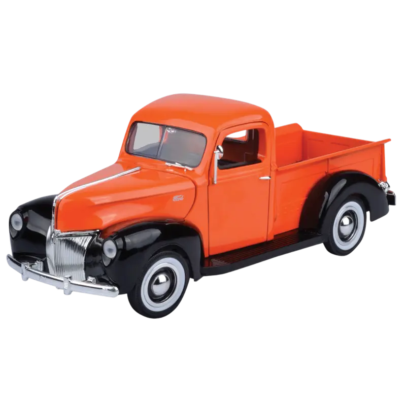 1:18 1940 Ford Pickup -- Orange/Black -- Motormax 1