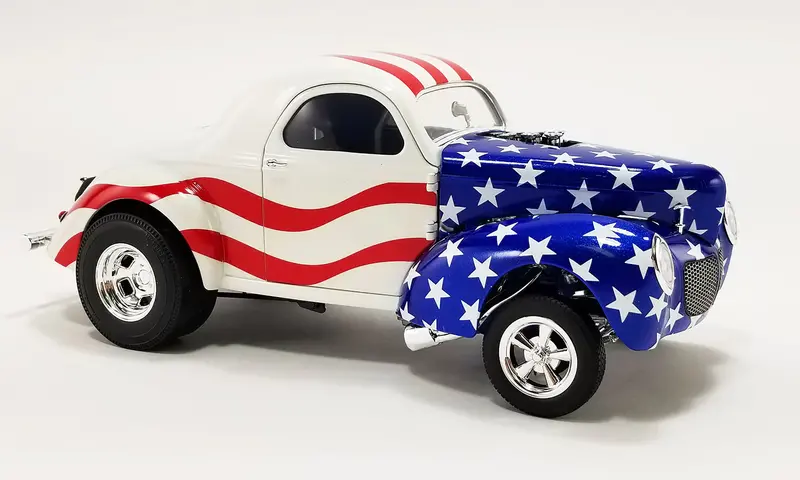 1:18 1940 Willys Gasser -- Patriot (American Usa Flag) -- Acme 1