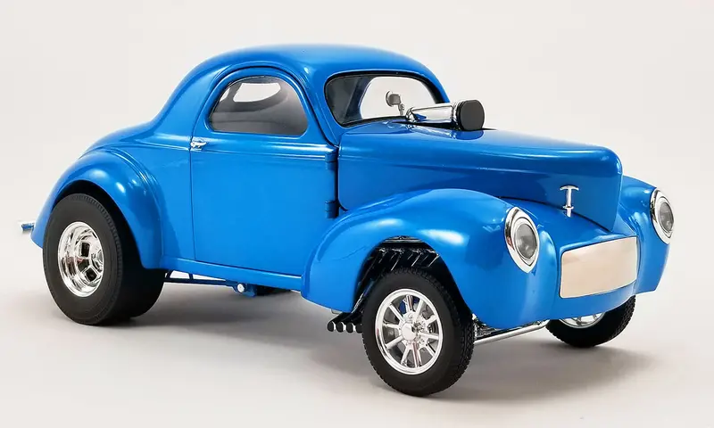 1:18 1941 Willys Gasser -- Cosmic Blue -- Acme 1