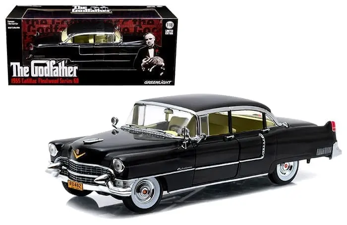 1:18 1955 Cadillac Fleetwood - Black -- The Godfather -- Greenlight 1