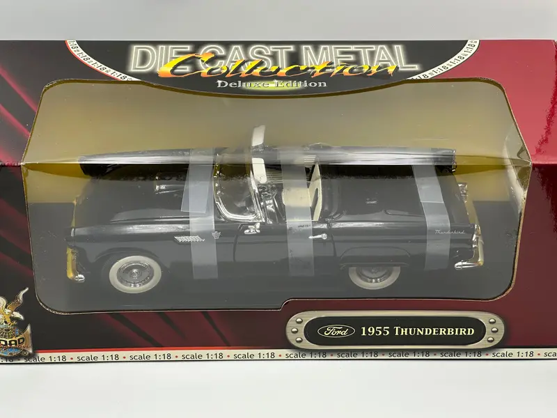 1:18 1955 Ford Thunderbird -- Black -- Road Signature 1