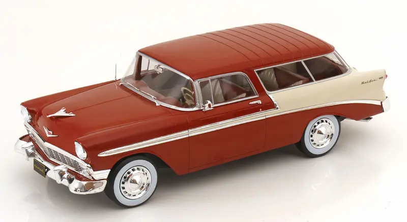 1:18 1956 Chevrolet Bel Air Nomad (Station Wagon) -- Brown/Cream -- Kk-Scale 1