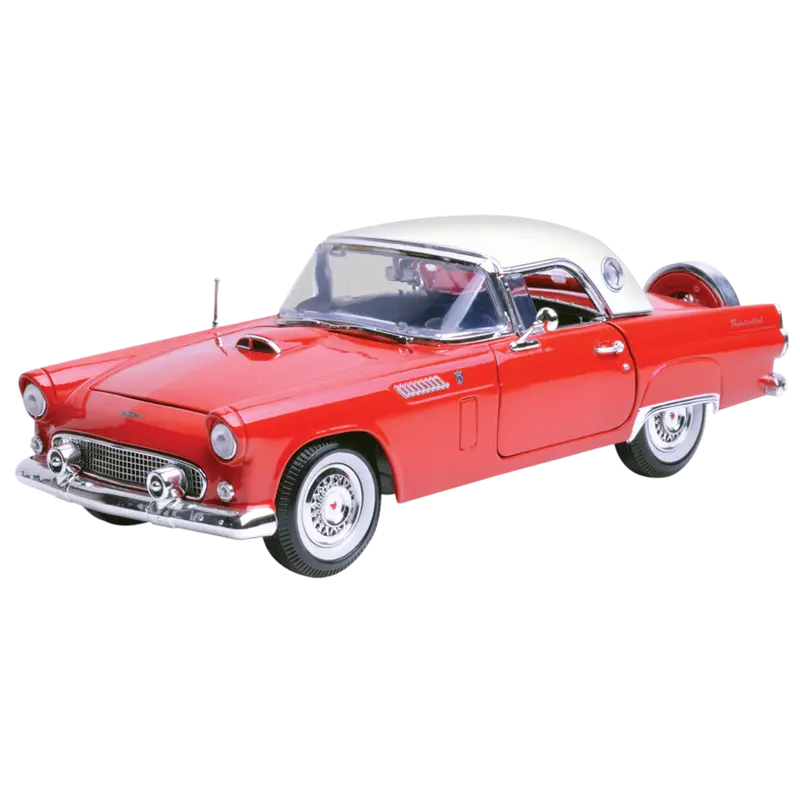 1:18 1956 Ford Thunderbird (Hard Top) -- Red -- Motormax 1