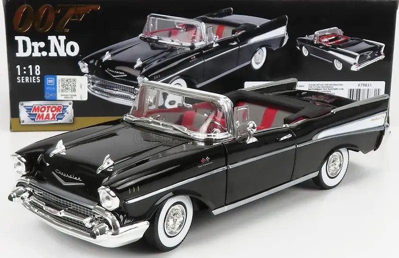 1:18 1957 Chevrolet Bel Air Convertible -- James Bond "Dr No" -- Motormax 1