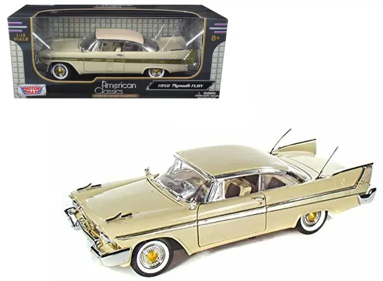 1:18 1958 Plymouth Fury -- Beige -- Motormax: Timeless Classics 1
