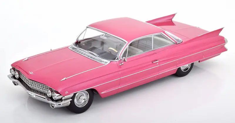 1:18 1961 Cadillac Series 62 Coupe Deville -- Pink Metallic -- Kk-Scale 1