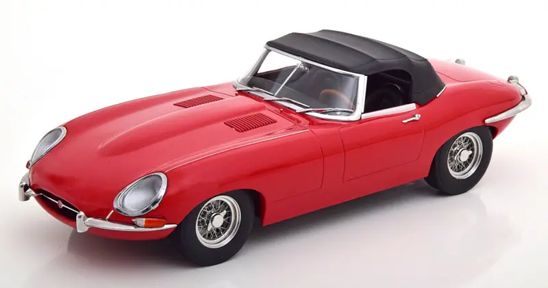 1:18 1961 Jaguar E-Type Cabriolet Series 1 -- Red -- Kk-Scale 1