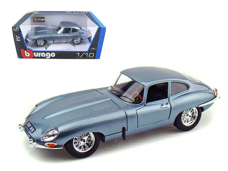 1:18 1961 Jaguar E Type Coupe -- Blue Metallic -- Bburago 1