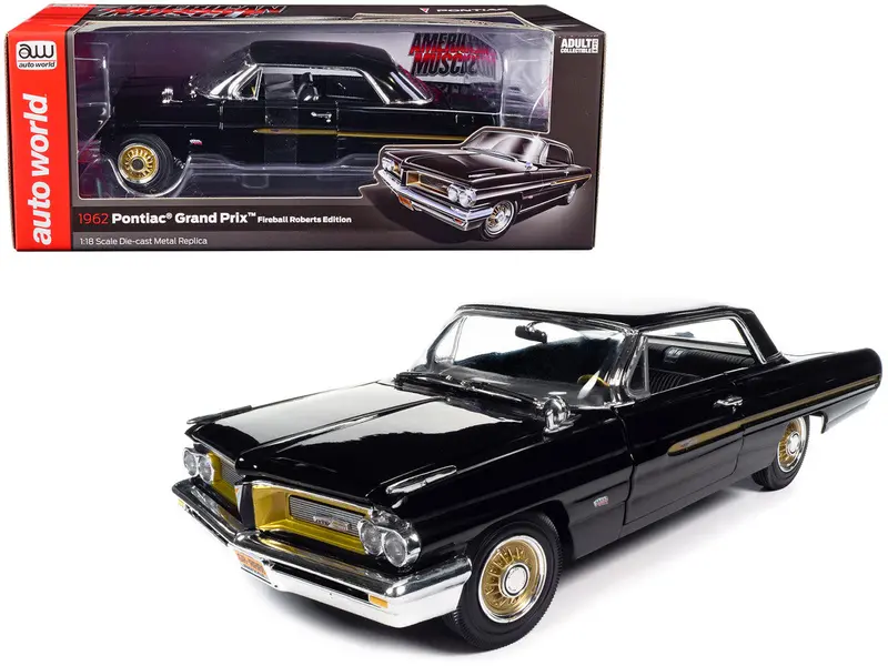 1:18 1962 Pontiac Grand Prix "Fireball Roberts" -- Black -- American Muscle 1