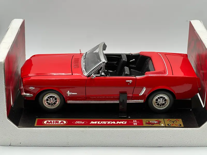 1:18 1964 1/2 Ford Mustang Convertible -- Red -- Mira 1