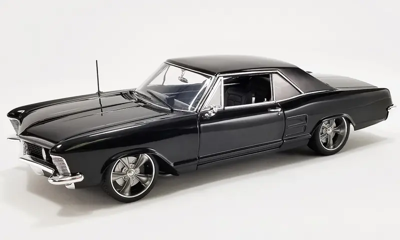 1:18 1964 Buick Riviera -- Southern Kings Customs Black -- Acme 1