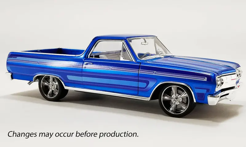 1:18 1965 Chevrolet El Camino Southern Kings Customs -- Laser Blue -- Acme 1