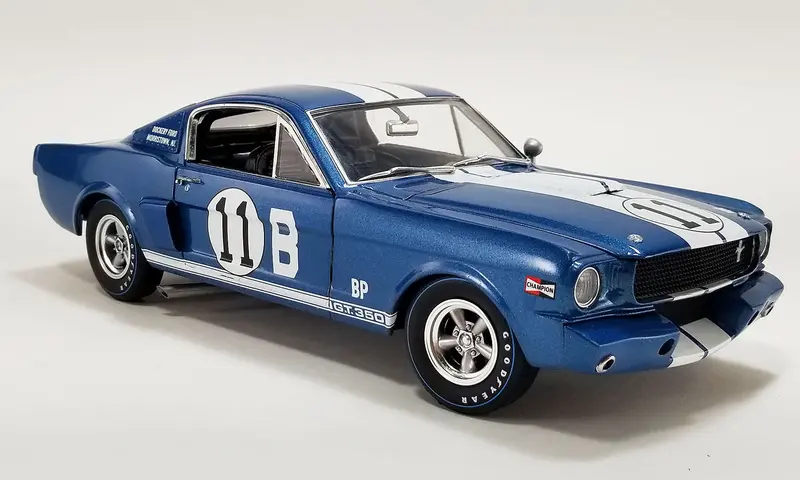 1:18 1965 Ford Mustang Shelby Gt350r -- #11 B Blue - Mark Donohue -- Acme 1