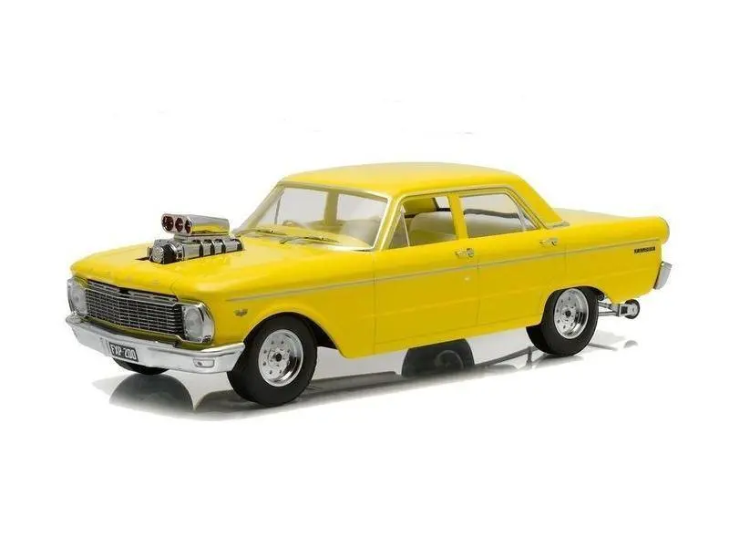 1:18 1965 Ford Xp Falcon Sedan -- Custom Drag Car Yellow -- Dda Greenlight 1