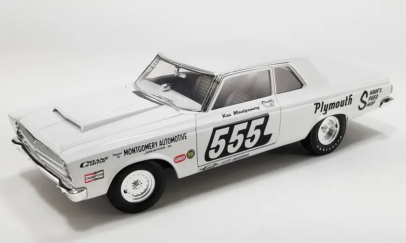 1:18 1965 Plymouth Belvedere Super Stock -- #555 Triple Nickel -- Acme 1