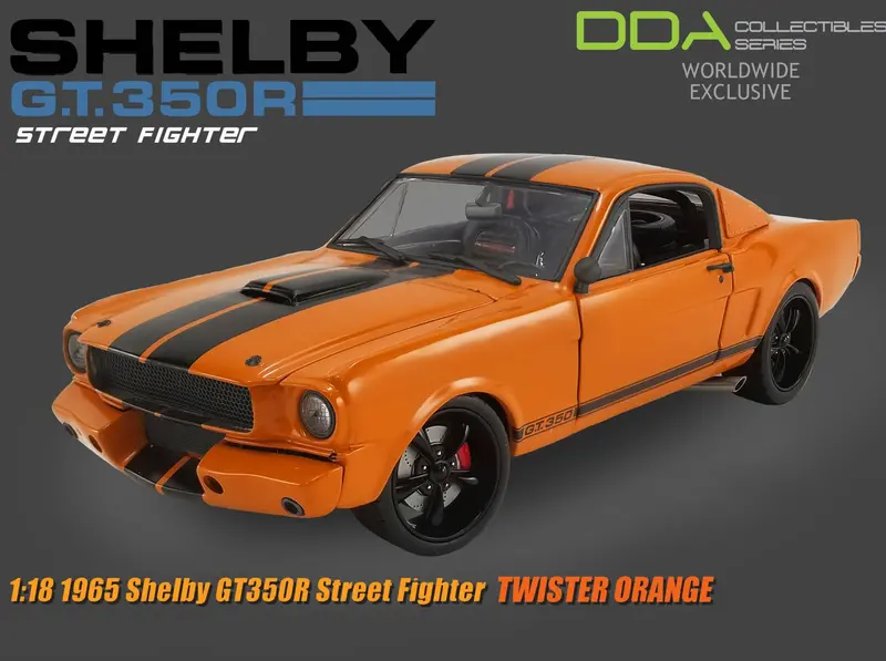 1:18 1965 Shelby Gt350r Mustang -- Street Fighter -- Twister Orange -- Acme Ford 1