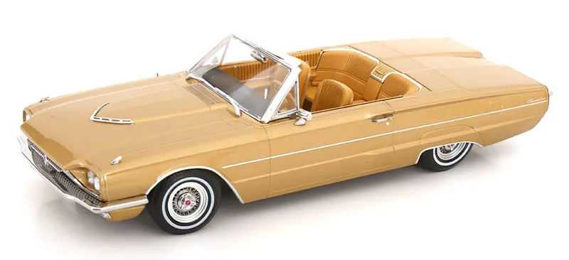 1:18 1966 Ford Thunderbird Convertible -- Gold Metallic -- Kk-Scale 1