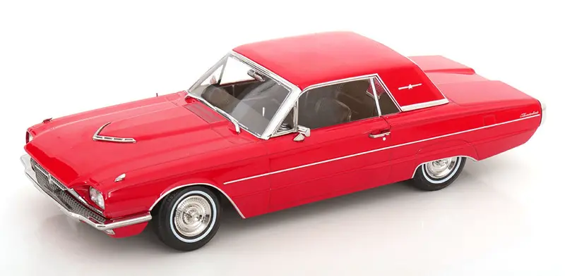 1:18 1966 Ford Thunderbird Hardtop Coupe -- Red -- Kk-Scale 1