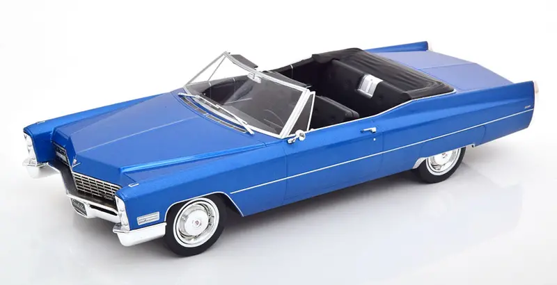 1:18 1967 Cadillac Deville Convertible -- Blue Metallic -- Kk-Scale 1