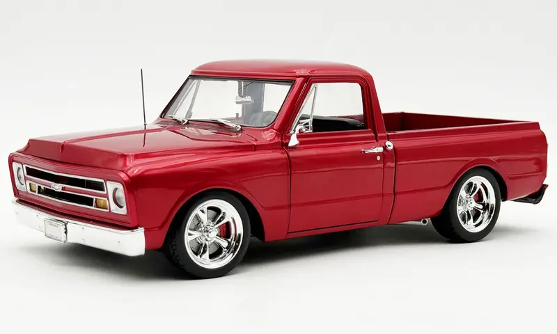 1:18 1967 Chevrolet C-10 Custom -- Deep Red Metallic -- Acme 1
