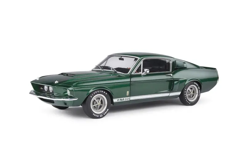 1:18 1967 Shelby Mustang Gt500 -- Highland Green W/White Stripes -- Solido Ford 1