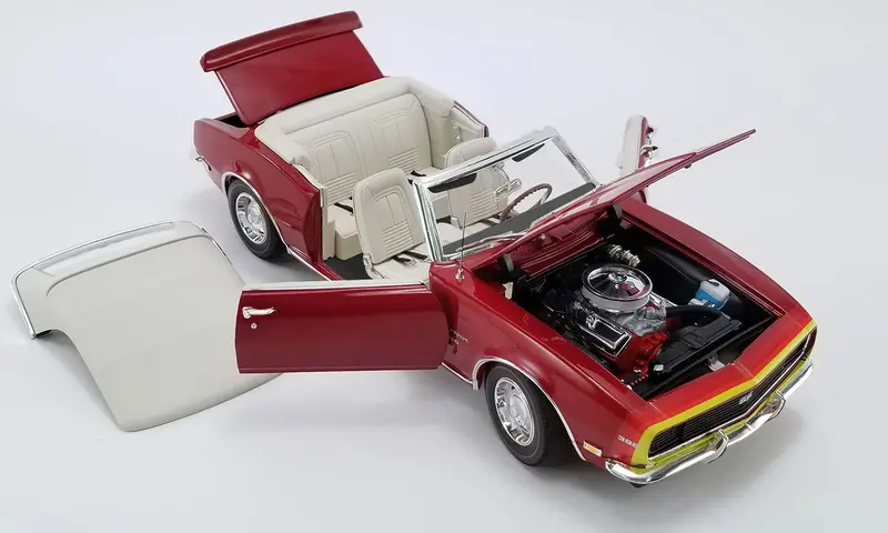 1:18 1968 Chevrolet Camaro Convertible -- Maroon -- Acme 1
