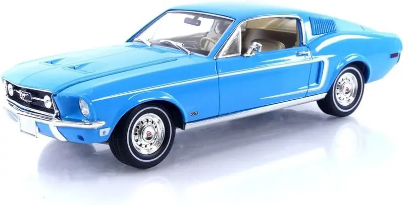 1:18 1968 Ford Mustang Fastback - Rainbow Of Colours - Sierra Blue -- Greenlight 1