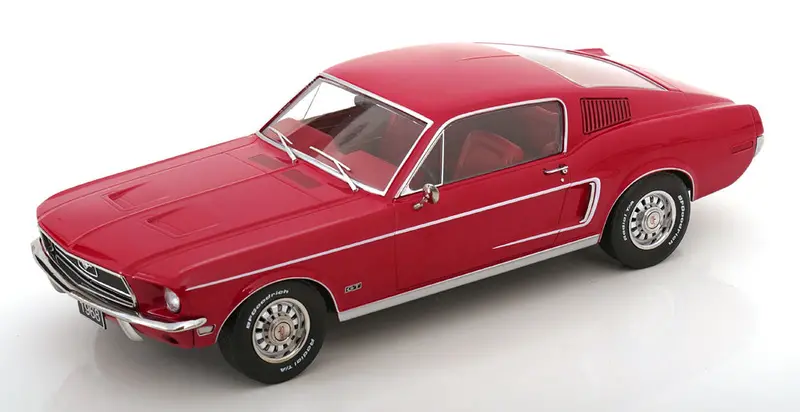 1:18 1968 Ford Mustang Gt Fastback -- Red -- Kk-Scale 1