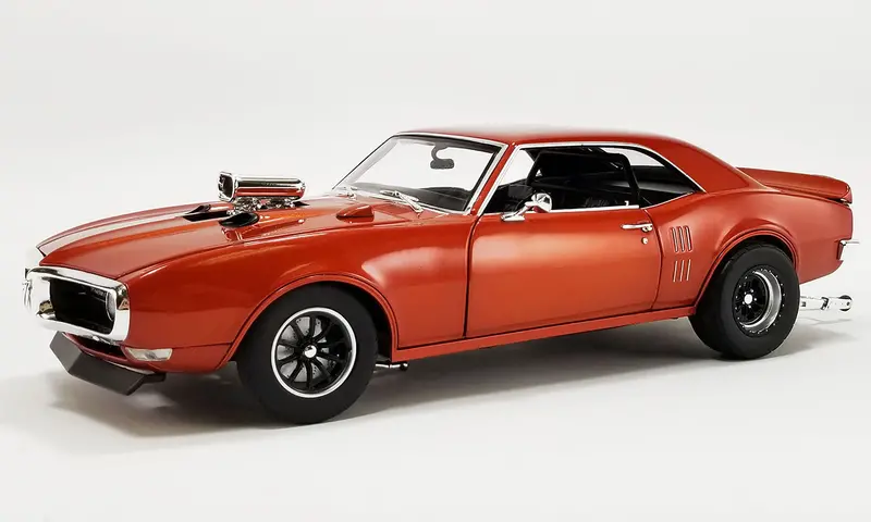 1:18 1968 Pontiac Firebird -- Orange Drag Outlaws -- Acme 1